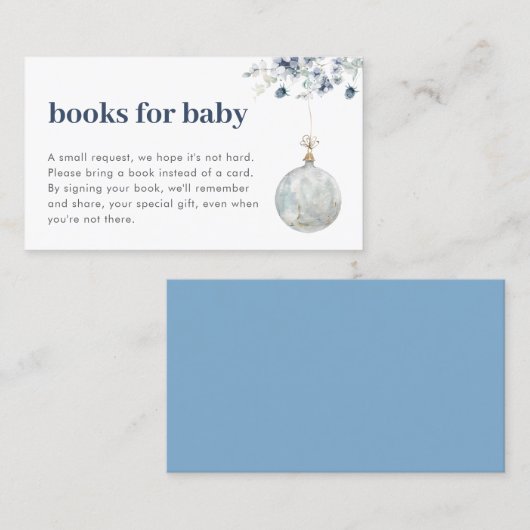 Winter Wonderland Books for Baby Insert Card Visitenkarte (Vorne/Hinten)