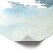 Winter Wonderland Boy Baby Dusche Begrüßungszeiche Poster (Ecke)