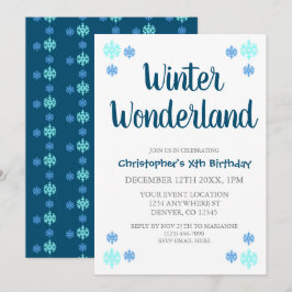 Winter Wonderland Boy Birthday Einladung