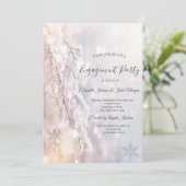 Winter Wonderland Branch Verlobung Einladung (Stehend Vorderseite)