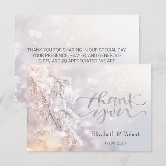 Winter Wonderland Branchen Dankeskarte (Vorne/Hinten)