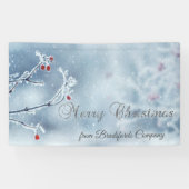 Winter Wonderland Branches Blue Banner (Horizontal)
