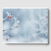 Winter Wonderland Branches Blue Gästebuch (Rückseite)