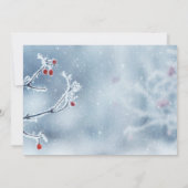 Winter Wonderland Branches Blue Verlobung Einladung (Rückseite)