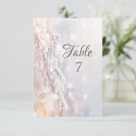 Winter Wonderland Branches Einladung (Stehend Vorderseite)