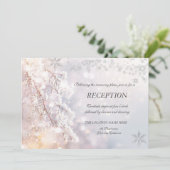 Winter Wonderland Branches Empfang Einladung (Stehend Vorderseite)