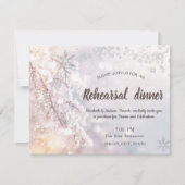 Winter Wonderland Branches Probe Dinner Einladung (Vorderseite)