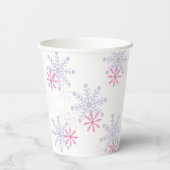 Winter Wonderland Brautparty Gold Glitzer Snow Pappbecher (Rückseite)