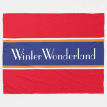 WINTER WONDERLAND Bright Red White Navy Streifen