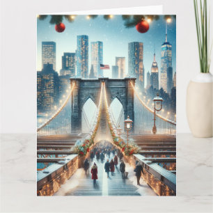 Winter Wonderland. Brooklyn Bridge - New York Karte