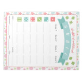 Winter Wonderland Bunco Party Game Score Card Notizblock (Vorderseite)