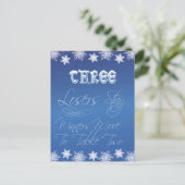 Winter Wonderland Bunco Table Card #3 Postkarte (Stehend Vorderseite)