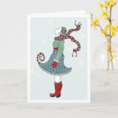 Winter Wonderland Card Karte (Gelbe Blume)