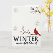 Winter Wonderland Cardinal Card Karte (Gelbe Blume)