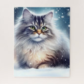 Winter Wonderland Cat Puzzle (Vertikal)