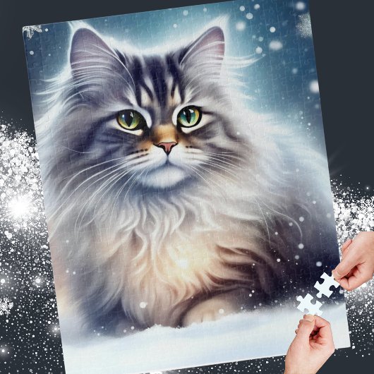 Winter Wonderland Cat Puzzle