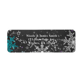 Winter Wonderland Chalk Aquamarin & Lila Einladung