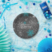 Winter Wonderland Chalk Aquamarin & Lila Party Pappteller (Party)