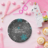 Winter Wonderland Chalk Aquamarin & Lila Party Pappteller (Party)