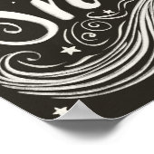 Winter Wonderland Chalkboard Lassen Sie es schneie Poster (Ecke)