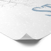 Winter Wonderland Christmas Family Name Poster (Ecke)