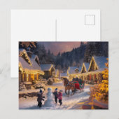 Winter Wonderland Christmas Snowy Village Postkarte (Vorne/Hinten)