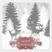 Winter Wonderland Christmas Sticker - Rot (Vorderseite)
