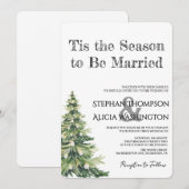 Winter Wonderland Christmas Wedding Einladung (Vorne/Hinten)