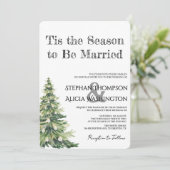 Winter Wonderland Christmas Wedding Einladung (Stehend Vorderseite)