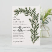 Winter Wonderland Christmas Wedding Einladung (Stehend Vorderseite)