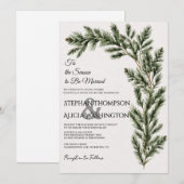 Winter Wonderland Christmas Wedding Einladung (Vorne/Hinten)