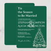 Winter Wonderland Christmas Wedding Einladung (Vorne/Hinten)