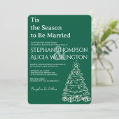 Winter Wonderland Christmas Wedding Einladung (Stehend Vorderseite)