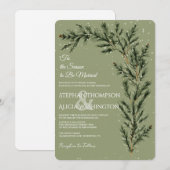 Winter Wonderland Christmas Wedding Einladung (Vorne/Hinten)