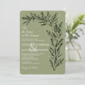 Winter Wonderland Christmas Wedding Einladung (Stehend Vorderseite)