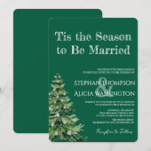 Winter Wonderland Christmas Wedding Einladung (Vorne/Hinten)