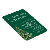 Winter Wonderland Christmas Wedding Magnet (Rechte Seite)