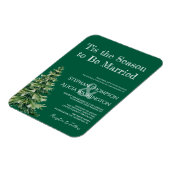 Winter Wonderland Christmas Wedding Magnet (Linke Seite)