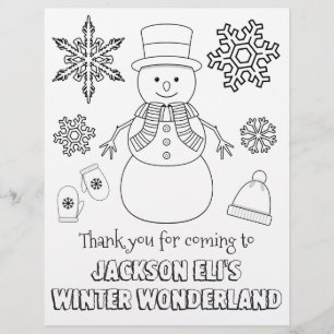 Winter Wonderland Colour Page   Farbblatt