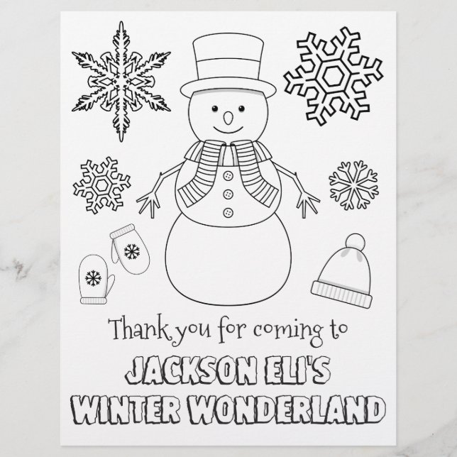 Winter Wonderland Colour Page | Farbblatt (Vorderseite)