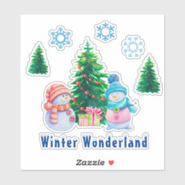 Winter Wonderland Custom-Cut Vinyl Stickers Aufkleber