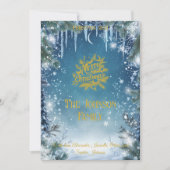 Winter Wonderland Custom Family Holiday Greetting Einladung (Vorderseite)