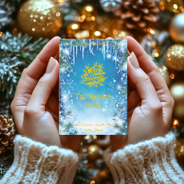 Winter Wonderland Custom Family Holiday Greetting Einladung