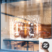 Winter Wonderland Custom Window Cloning Fensteraufkleber (Café-Fenster)