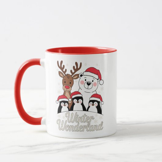 Winter Wonderland – Cute Holiday Animals Tasse (Links)