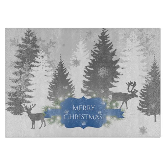 Winter Wonderland Cutting Board - Blue Schneidebrett (Vorderseite)