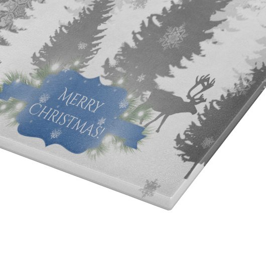 Winter Wonderland Cutting Board - Blue Schneidebrett (Ecke)