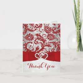 Winter Wonderland Danke Note Card - Red