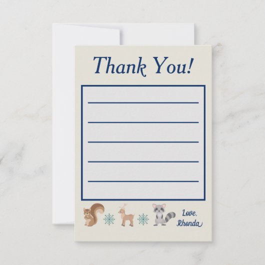 Winter Wonderland Dankeskarte (Vorderseite)