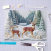 Winter Wonderland Deer Dimensional Tissue Paper Seidenpapier (Handwerk)
